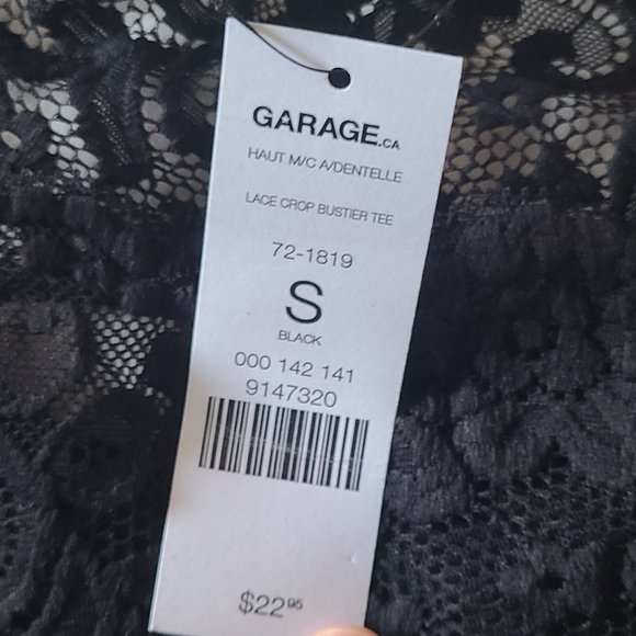 Black Lace Crop Tee - Picture 3 of 3